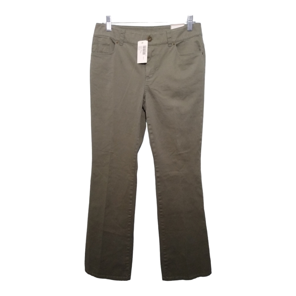 CHICOS Ultimate Fit Barely Flare Divine Twill Flattens Slims Lengthens Sz O US 4